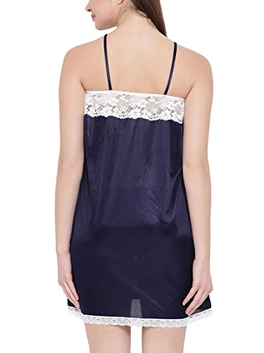 Clovia Women's Satin Mid Thigh Length Nightdress - Image 4