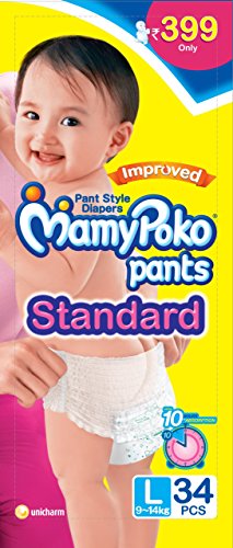 Mamy Poko Pants Standard Pant Style Large Size Diapers (34 Count) - Image 2