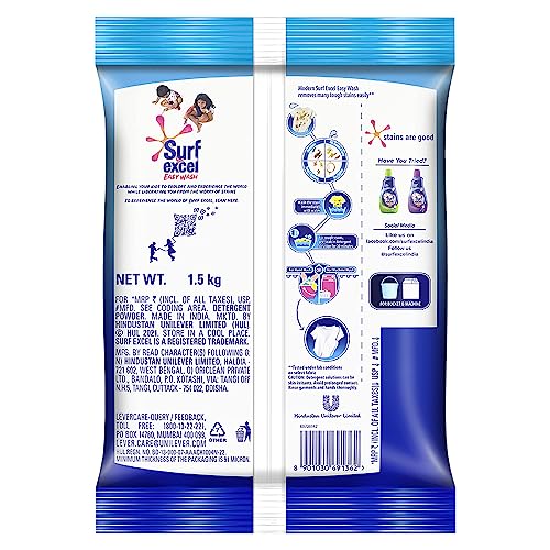 Surf Excel Easy Wash Detergent Powder - 1.5 kg - Image 4