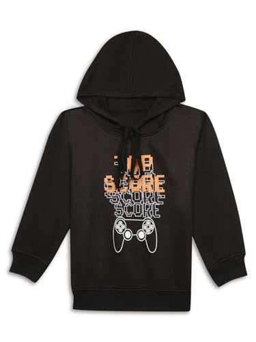Mack Jonney Unisex-Child Printed Hooded Cotton Fleece Sweatshirt for Kids