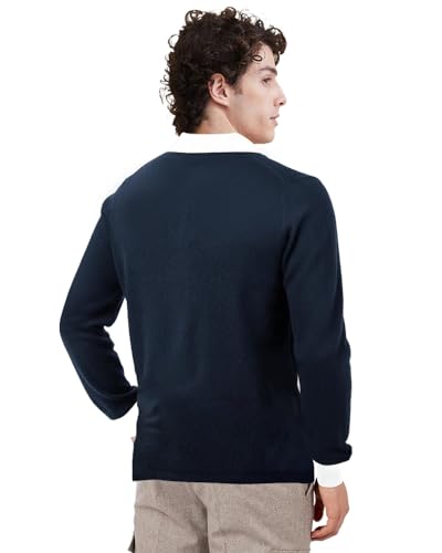EYEBOGLER Mens Regular Polo Neck Full Sleeves Typographic Tshirt - Image 2