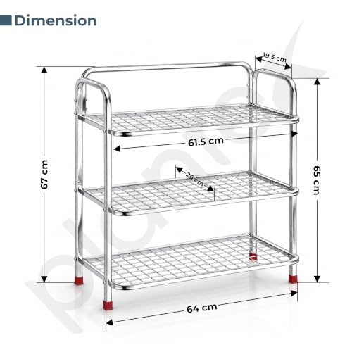 Plantex Stainless Steel Shoe Rack