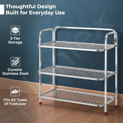 Plantex Stainless Steel Shoe Rack