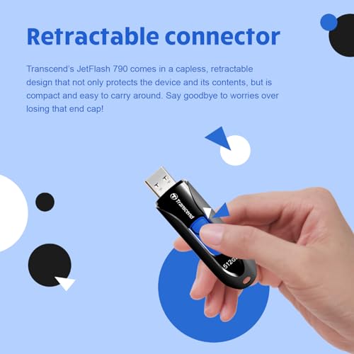 Transcend 128GB JetFlash 790 Super Speed USB 3.0 Pen Drive, Black - Image 4