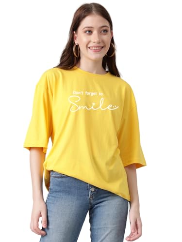 KOTTY Quirky Printed T-Shirt for Women | Fun & Playful | Casual Chillwear