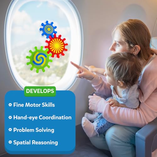 Skillmatics Spinny Gears for Babies - Fun Interlocking Suction Gears - Image 6