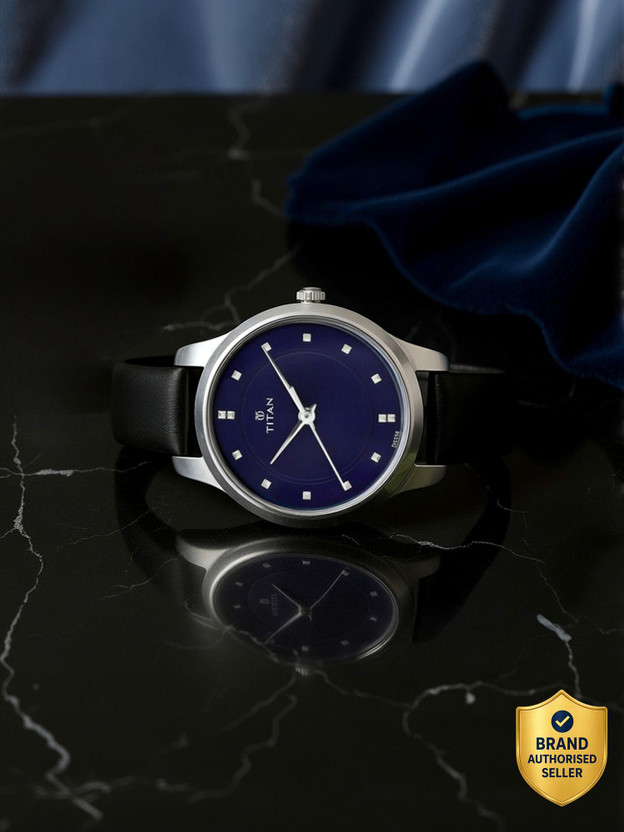 Titan Workwear Minimalist Blue Dial Black LeatherStrap Analog Wat...more