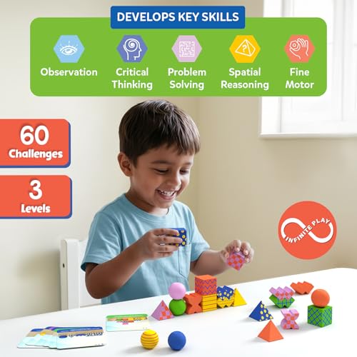 Skillmatics Brain Blocks, 3D Early STEM Building Blocks Game for Kids - Image 7