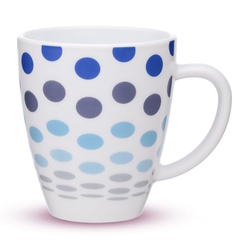 Larah By Borosil Opalware Polka Blue Mug, (390ml, Multicolour) - Image 5