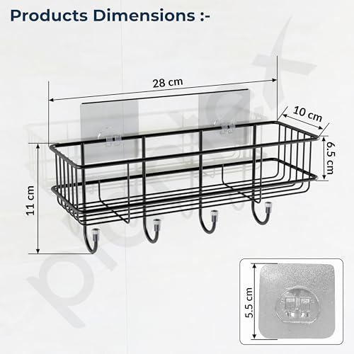 Plantex Bathroom Organiser Without Drill/GI