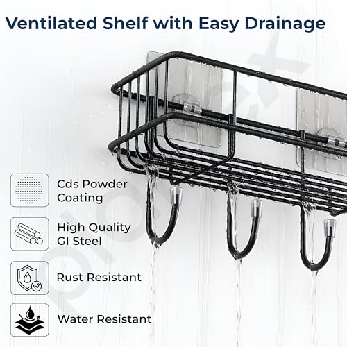 Plantex Bathroom Organiser Without Drill/GI