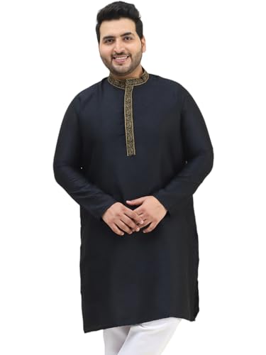 SOJANYA Plus(Since 1958), Men's Silk Blend Self Design ONLY Long Kurta
