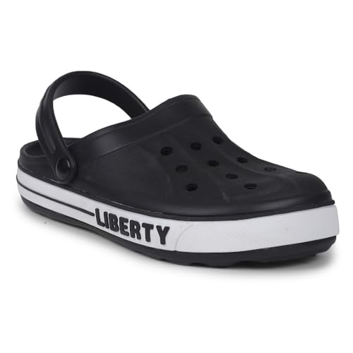 Liberty A-HA Black & Blue Slippers for Men - Home-Wear Slip-On Slip-On