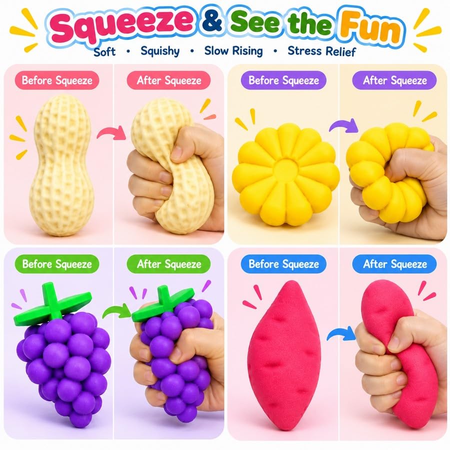 Kids Squeeze Toy Eraser Set