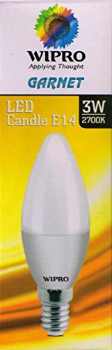 wipro Garnet Base E14 3-Watt LED Bulb (Yellow) - Pack of 6 - Image 3