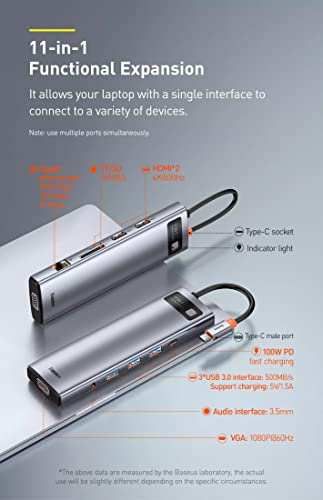 Baseus 11-in-1 Type-C Hub, Metal