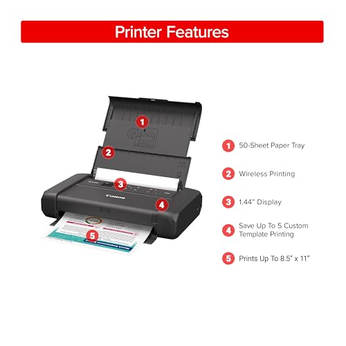 Canon PIXMA TR160 Color Wireless Portable Printer - Image 4