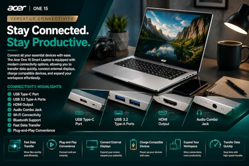 Acer One 15 Smart Laptop AO15-41M-G2 | AMD Ryzen 3 7320U - Image 4