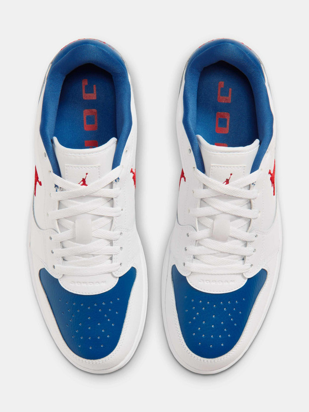 NIKE Jordan Court Connect Low Sneakers For Men (Blue, White , 10) - Image 5