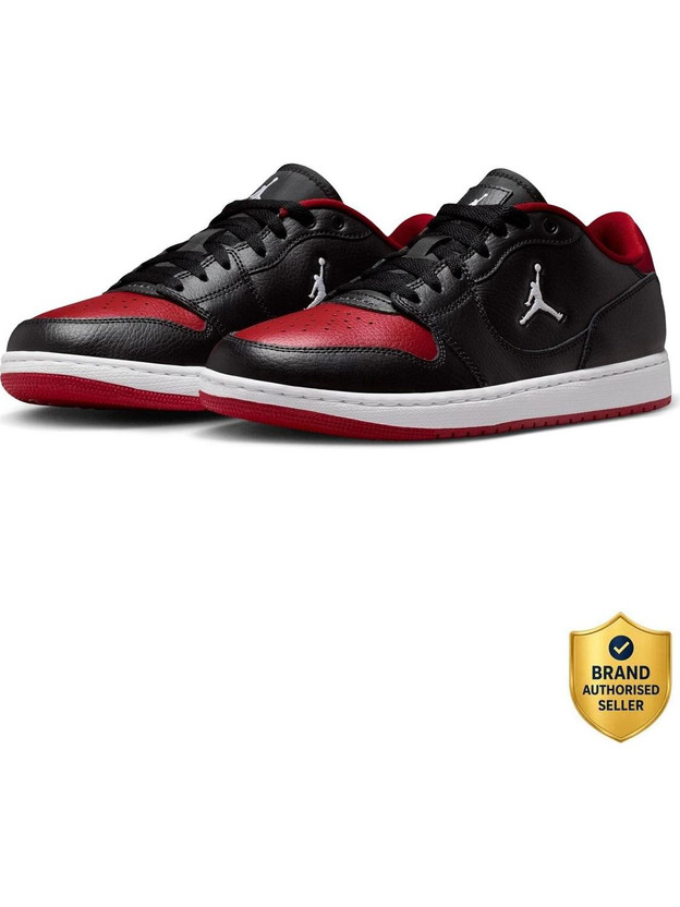NIKE Jordan Court Connect Low Sneakers For Men (Black , 10)