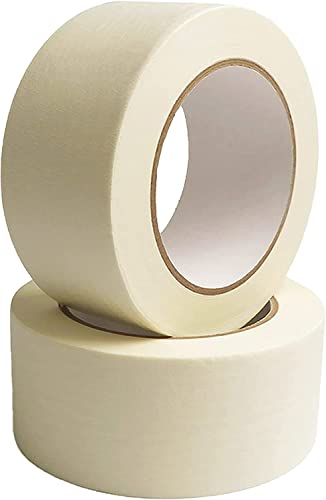 AIPL Masking Tape - 20 Meter Length 48 MM / 2" Inch - 2 Rolls Per Pack - Easy Tear Tape Best for Carpenter Labelling Painting and leaves no residue after a peel.