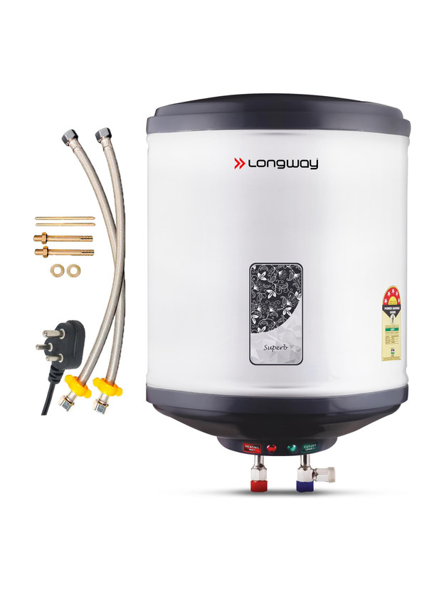 Longway 15 L Storage Water Geyser 5 Star BEE Energy Rating | Mult