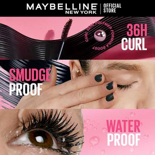 Maybelline New York Hypercurl Mascara Waterproof, Black - Image 3