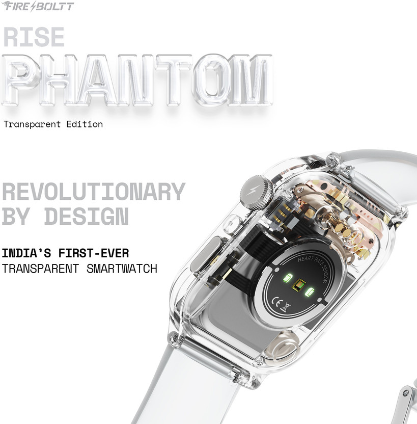 Fire-Boltt Rise Phantom 1.85 Display Transparent Clear Body Desig - Image 2