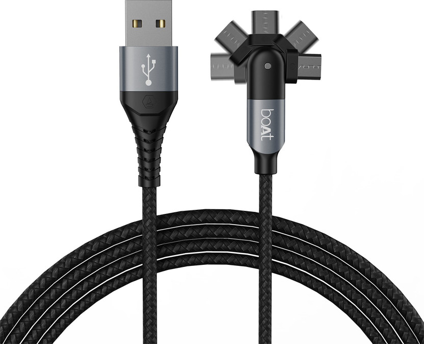 boAt 2-in-1 Cable 3 A 1.5 m Micro-Axis (Compatible with Mobile, L