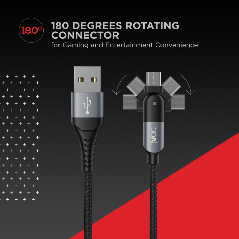 boAt 2-in-1 Cable 3 A 1.5 m Micro-Axis (Compatible with Mobile, L - Image 2