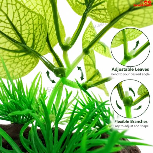 SANSEFERO Premier Plants Aquarium Artificial