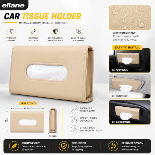Eliane Car Tissue Holder Sun