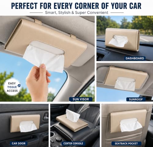 Eliane Car Tissue Holder Sun