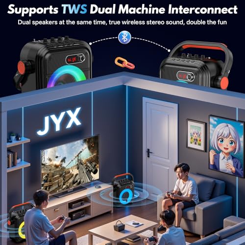 JYX Karaoke Machine with 2
