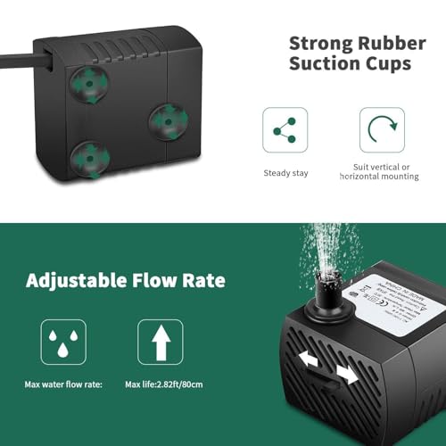 Mini Submersible Fountain Aquarium Pond