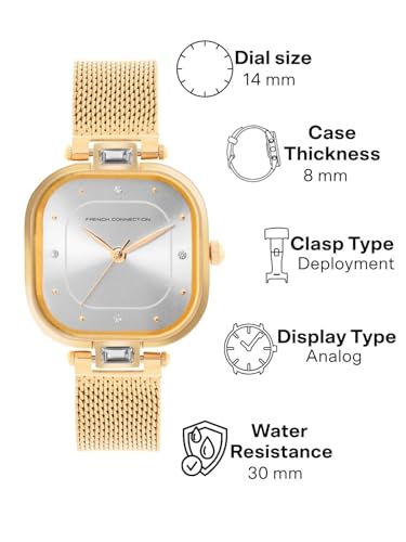French Connection Sunray Silver Dial
