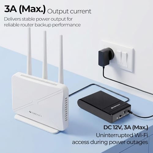Zebronics Router UPS, 4000mAh Battery