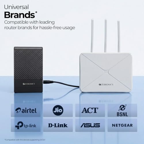Zebronics Router UPS, 4000mAh Battery