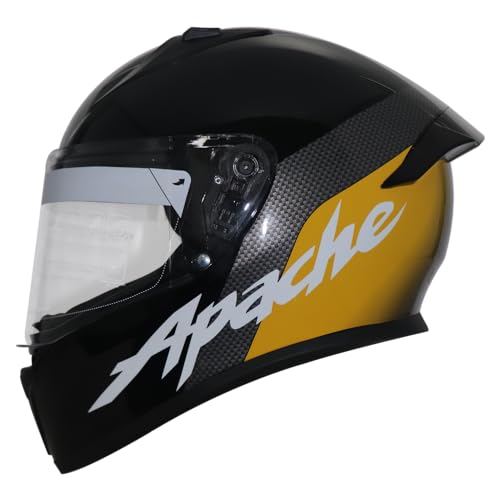 TVS Racing Apache Themed Full face Helmet Black & Yellow - Image 5