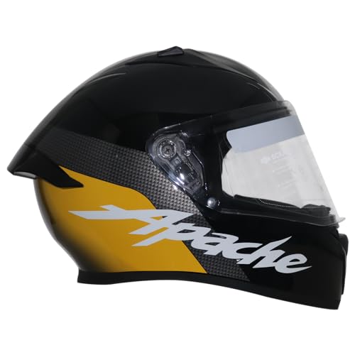 TVS Racing Apache Themed Full face Helmet Black & Yellow - Image 6