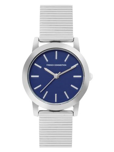 French Connection 3 Hands Blue Dial Round Analog Watch for Women - FCS06SM