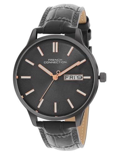 French Connection Versa Black Round Dial Mens Analog Watch FCN065BBL - Image 2