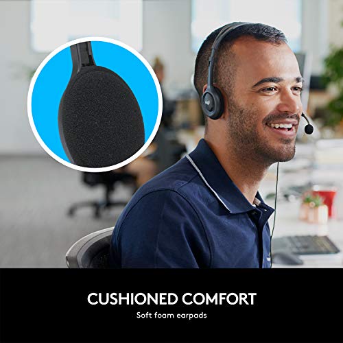 Logitech H111 Wired On Ear Headphones With Mic Black - Image 4