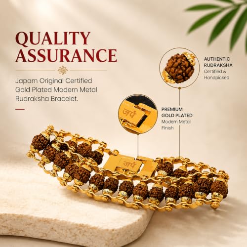Japam Gold Plated Modern Rudraksha