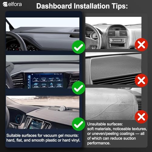 Elfora Vacuum Magnetic Dashboard Phone