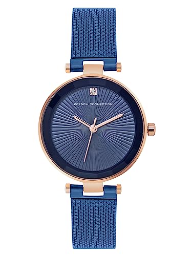 French Connection Haven Blue Round Analog Watch for Women - FCN00070F