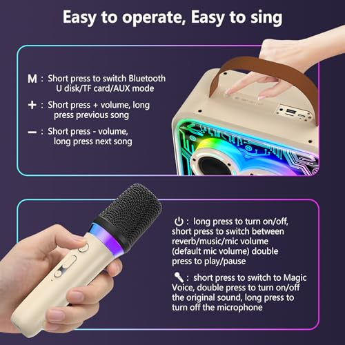 JYX Karaoke Machine with 2
