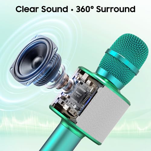 BONAOK Wireless Bluetooth Karaoke Microphone