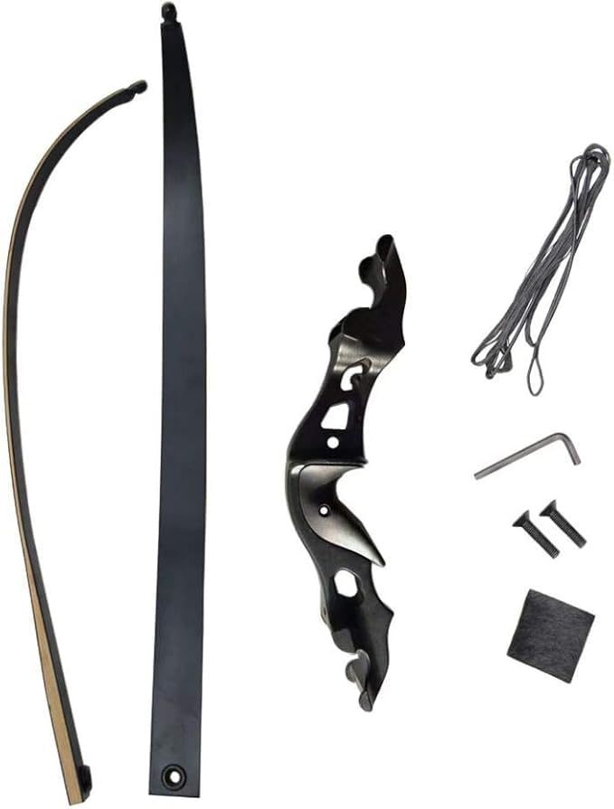 Right Hand Archery Recurve Bow - 50 lbs - Black - Image 5