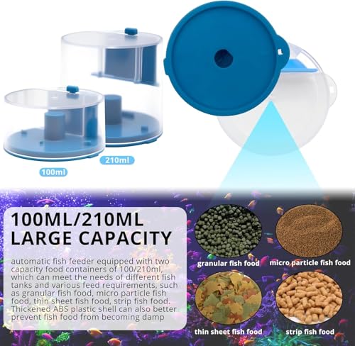 Zibuyu Automatic Fish Feeder for Aquarium, Timer, Adjustable Portions - Image 4